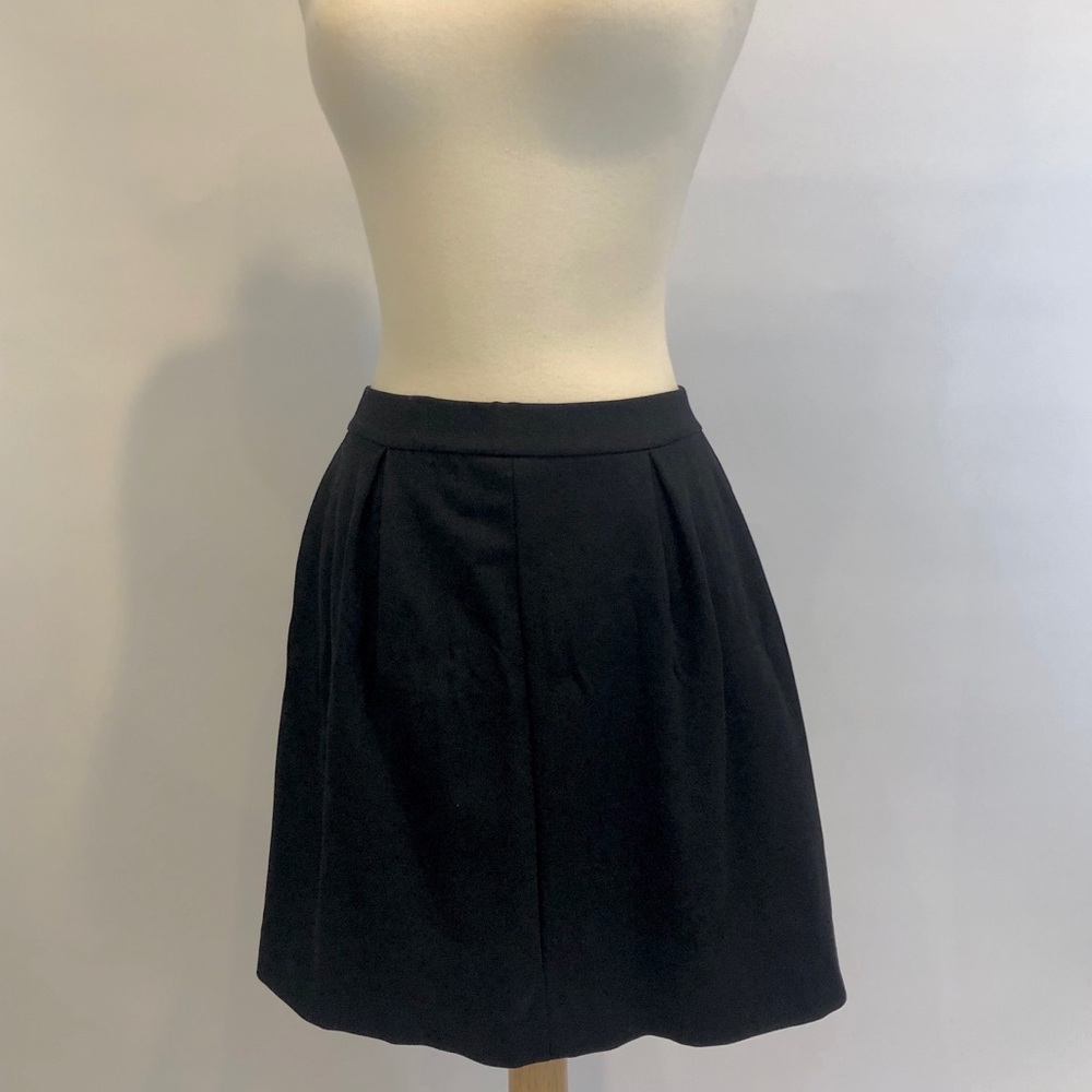 Madewell Black Pleated Perfect Skirt